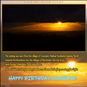 A "Birthday" e-Card - with Fine Art Image - EVENING GLOWLIGHT