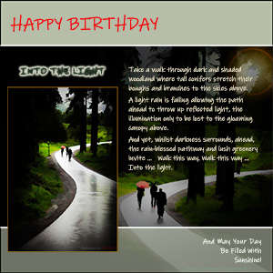 Happy Birthday INTO THE LIGHT e-Card