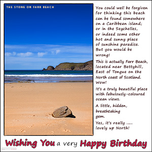 A "Birthday" e-Card - with Fine Art Image of THE STONE ON FARR BEACH