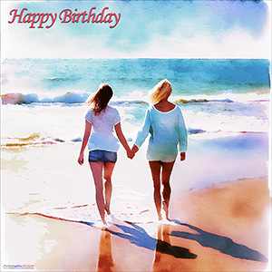 Happy Birthday HOLDING HANDS eCard