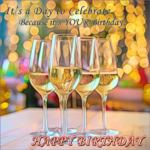 A BIRTHDAY e-CARD "BUBBLY"