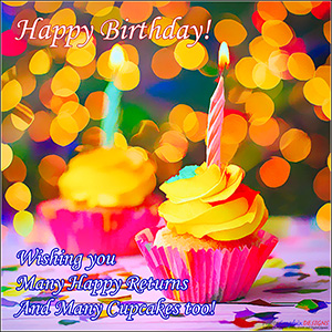 A BIRTHDAY e-CARD "CUPCAKES"