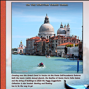A "Blank" e-Card - with Fine Art Photographic Image ON THE VENETIAN GRAND CANAL