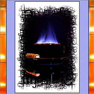 A "Blank - add your own message" e-Card - with Fine Art Photographic Image of OUR CREATIVE COFFEE BLEND