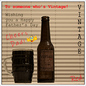 A "Father's Day" e-Card - with Fine Art Photographic Image - VINTAGE RED