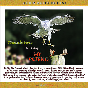 A "Best Friends" e-Card - with Fine Art Photographic Image of MR BIG MAKES FRIENDS
