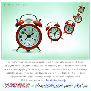 An INVITATION e-Card - TIME FLIES