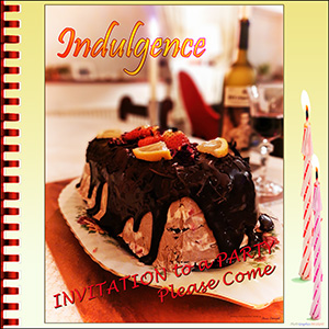 An "INVITATION" e-Card - with Fine Art Image - INDULGENCE