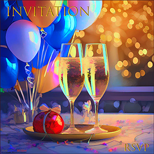 An INVITATION e-CARD "IT's PARTY TIME"