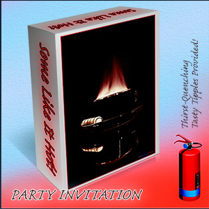 An "INVITATION" e-Card - with Fine Art Image of LETTERS ABOUT COFFEE