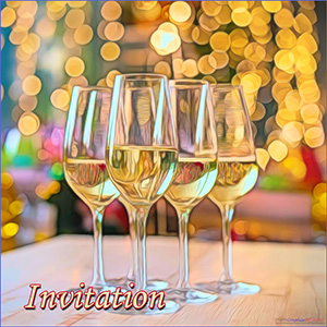 An INVITATION e-CARD "BUBBLY"