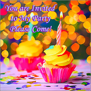 An INVITATION e-CARD "CUPCAKES"