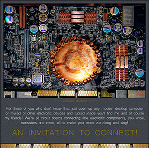 An INVITATION e-CARD - CIRCUIT BOARD