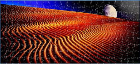 BUY NOW! MOONRISE OVER DESERT SANDS - web-playable jigsaw