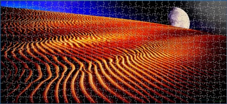 BUY NOW! MOONRISE OVER DESERT SANDS - Digital Jigsaw - Own it Forever