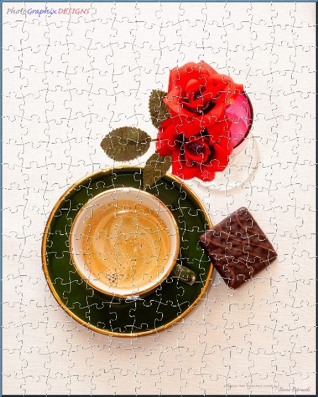 BUY NOW! COFFEE - SAY IT WITH ROSES - web-playable jigsaw