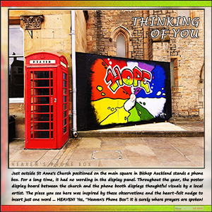A "Thinking Of You" e-Card - with Fine Art Photographic HEAVEN'S PHONEBOX