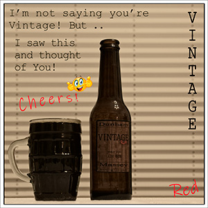 A "Thinking of You" e-Card - with Fine Art Photographic Image of VINTAGE RED